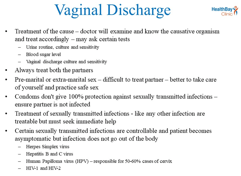 Vaginal Discharge – Causes, Symptoms and Preventions - HealthBay Clinic